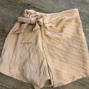 Tan Skort with Side Tie